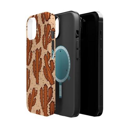 Cactus Pattern Magnetic Impact Phone Case — Shockproof Desert Design