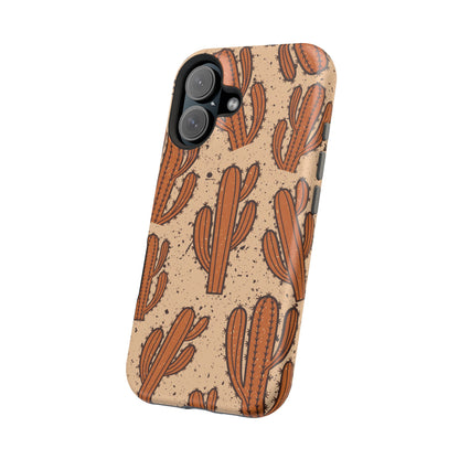 Cactus Pattern Magnetic Impact Phone Case — Shockproof Desert Design