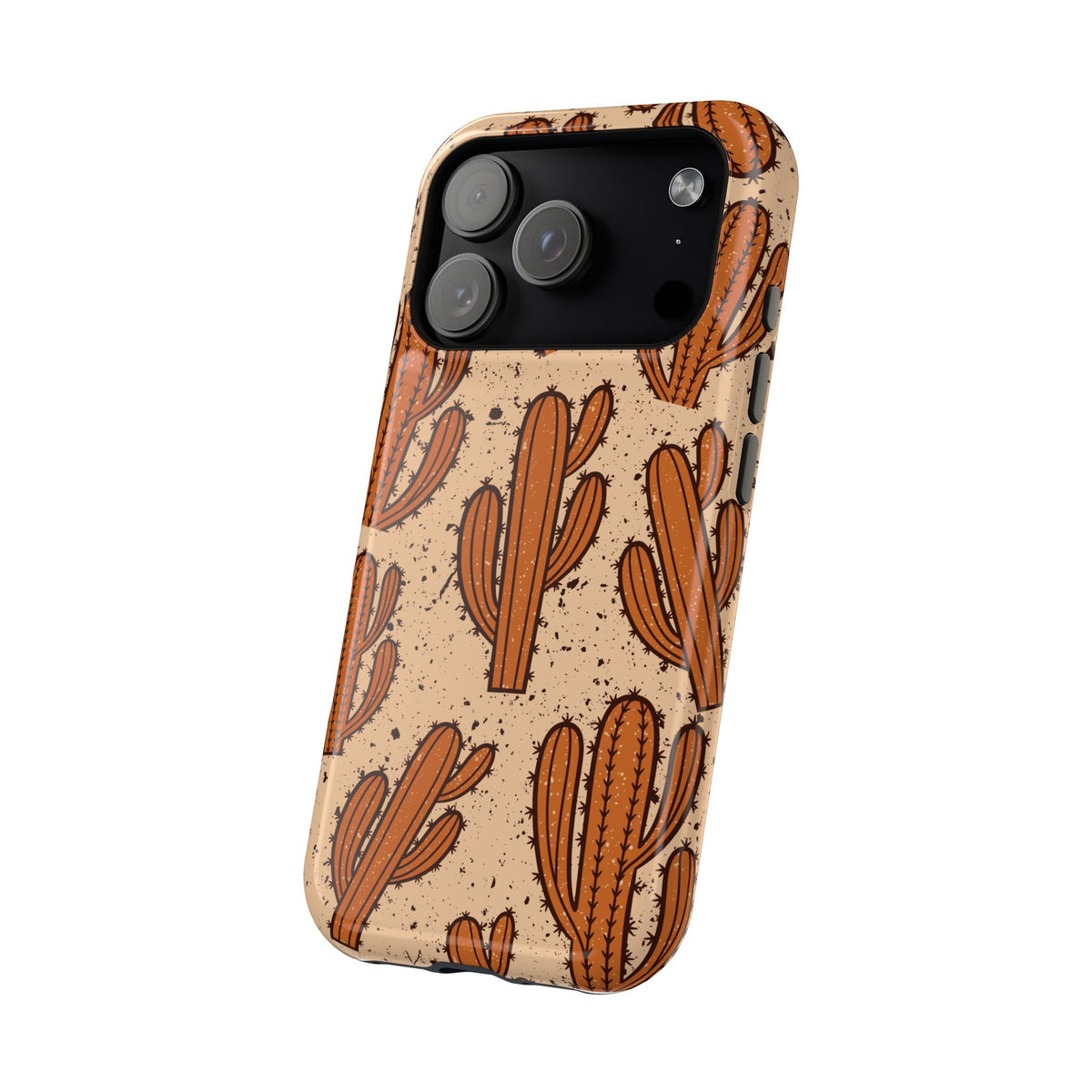 Cactus Pattern Magnetic Impact Phone Case — Shockproof Desert Design