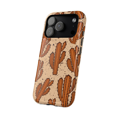 Cactus Pattern Magnetic Impact Phone Case — Shockproof Desert Design