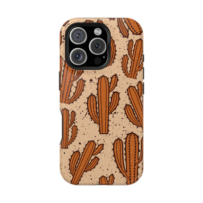 Cactus Pattern Magnetic Impact Phone Case — Shockproof Desert Design