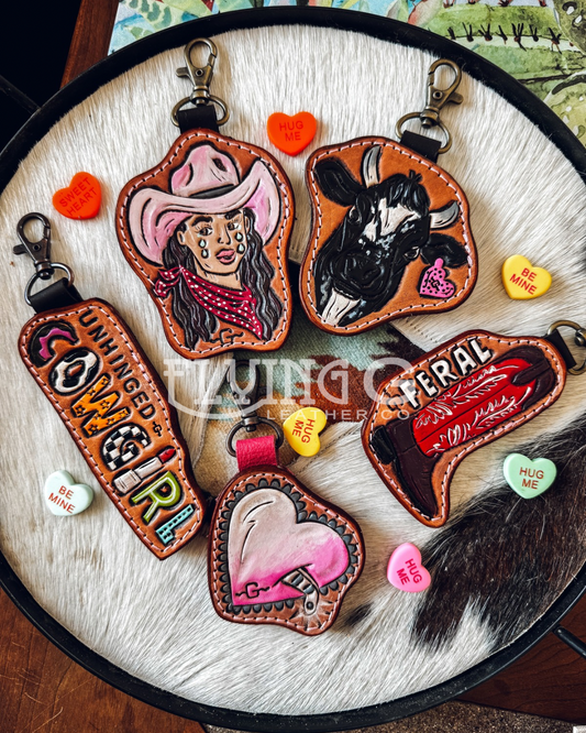 Tooled Cowgirl Purse Charms