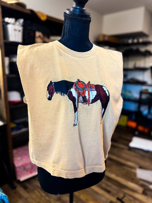 Ranch Paint Muscle Tank (Mustard)