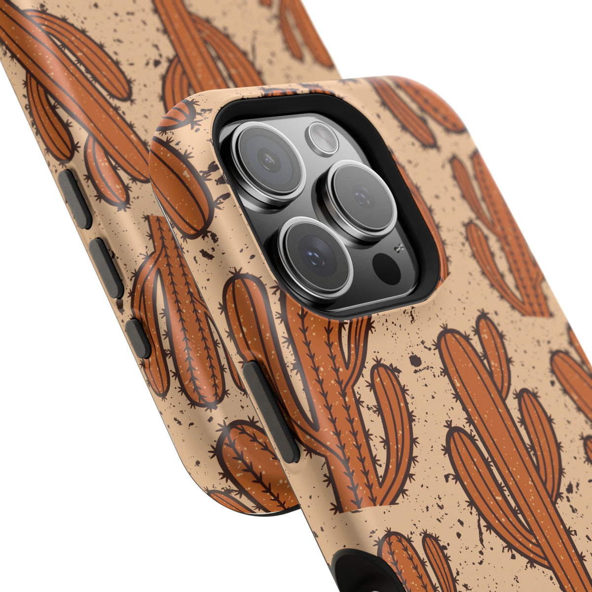 Cactus Pattern Magnetic Impact Phone Case — Shockproof Desert Design