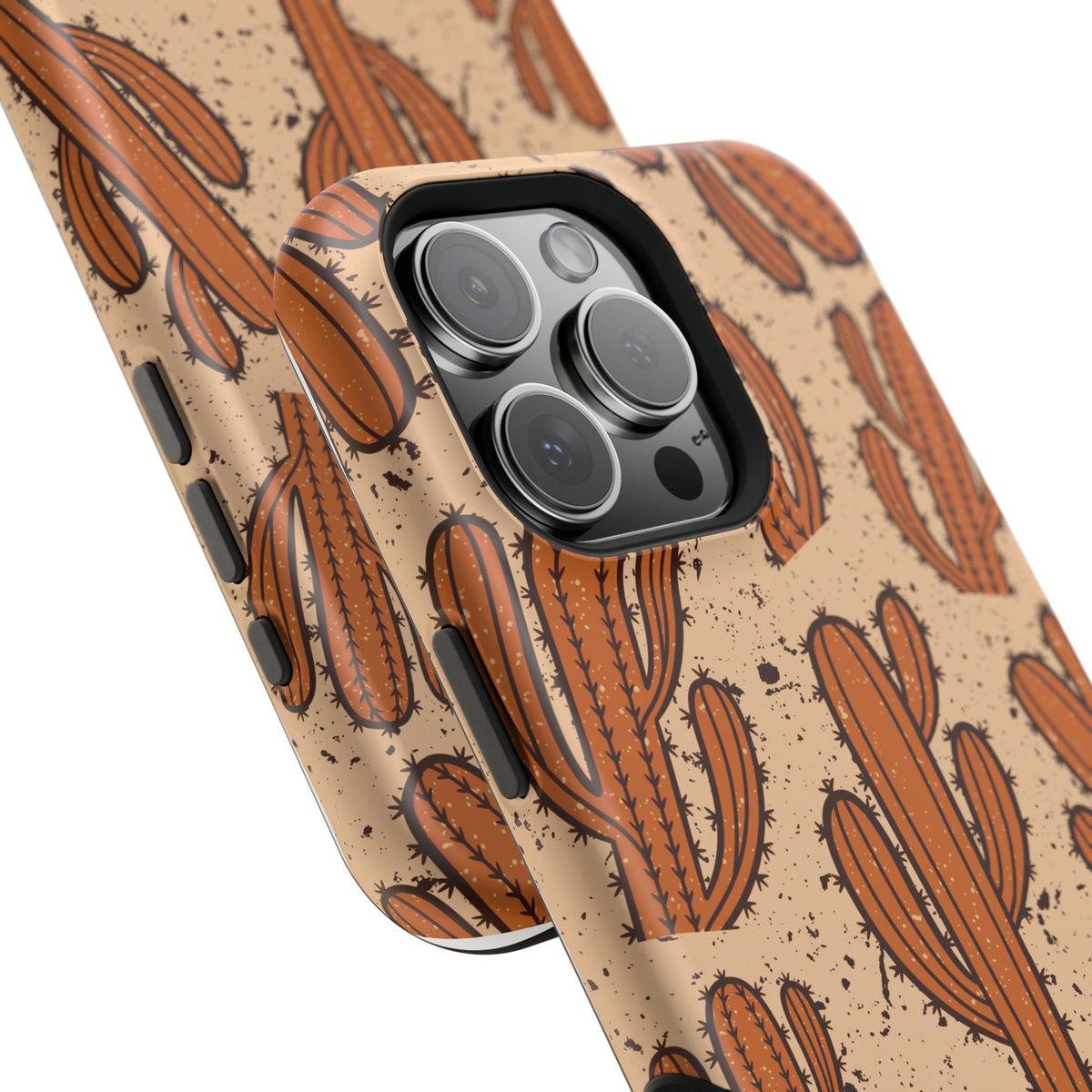 Cactus Pattern Magnetic Impact Phone Case — Shockproof Desert Design