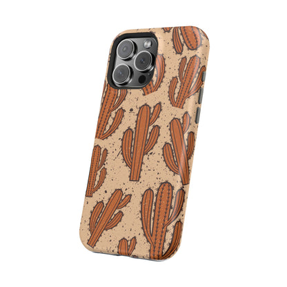 Cactus Pattern Magnetic Impact Phone Case — Shockproof Desert Design