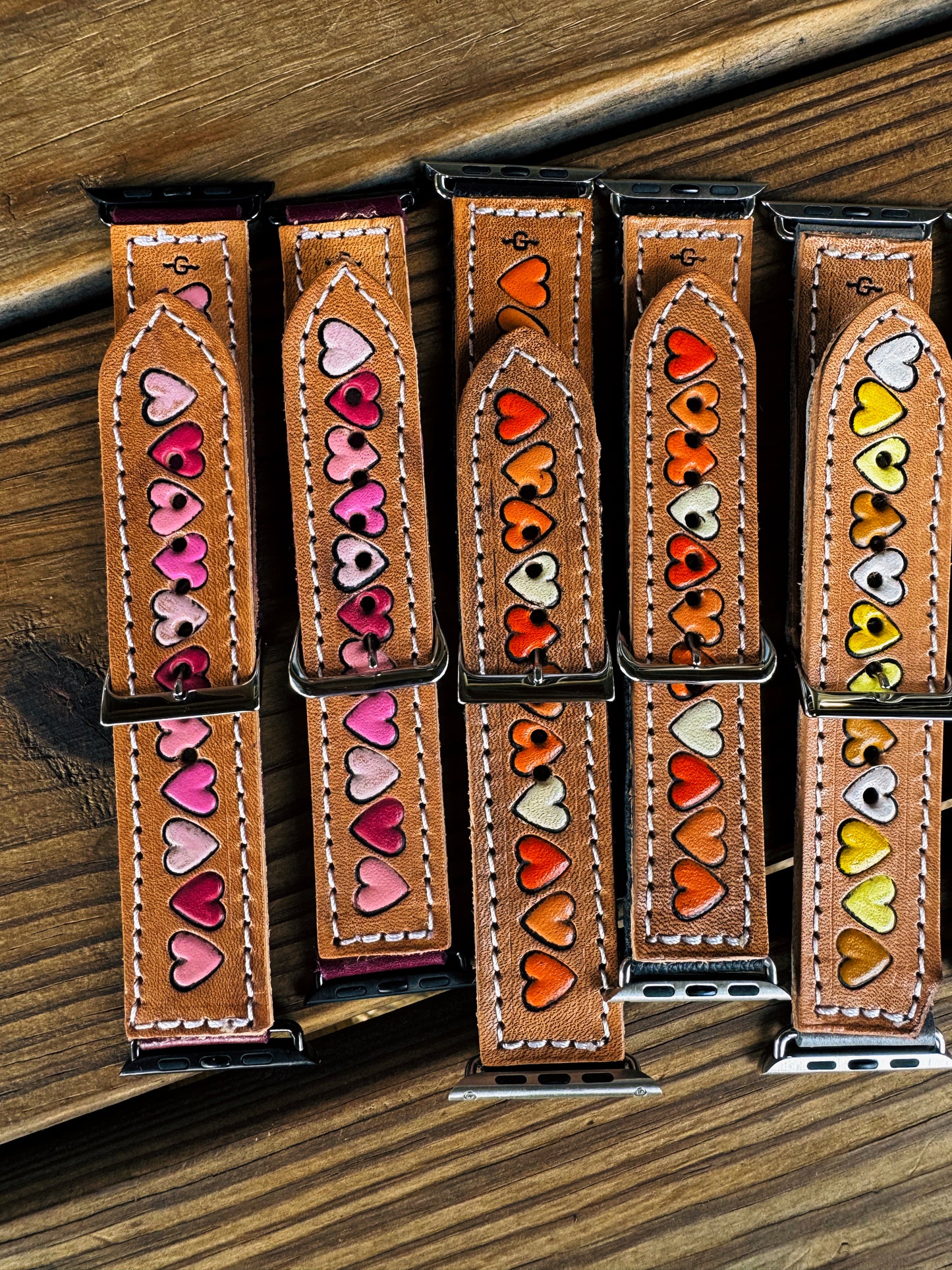 Stamped Heart Watchbands