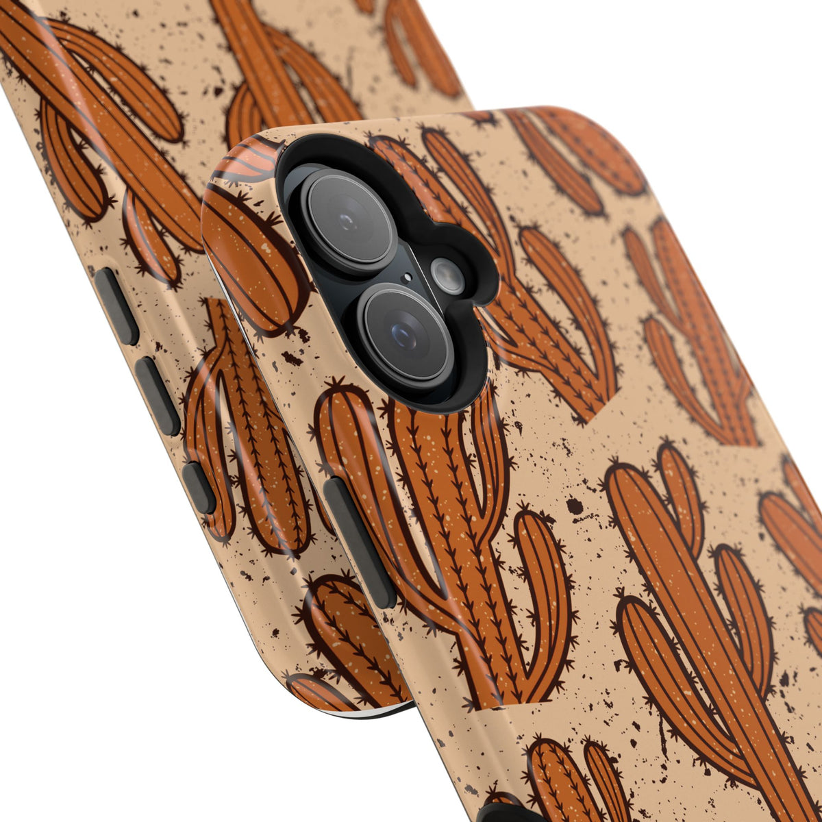 Cactus Pattern Magnetic Impact Phone Case — Shockproof Desert Design