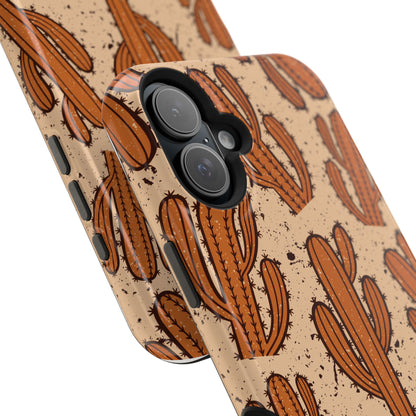Cactus Pattern Magnetic Impact Phone Case — Shockproof Desert Design