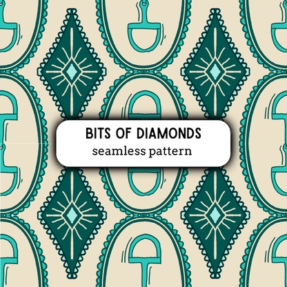 Bits of Diamonds Seamless Pattern