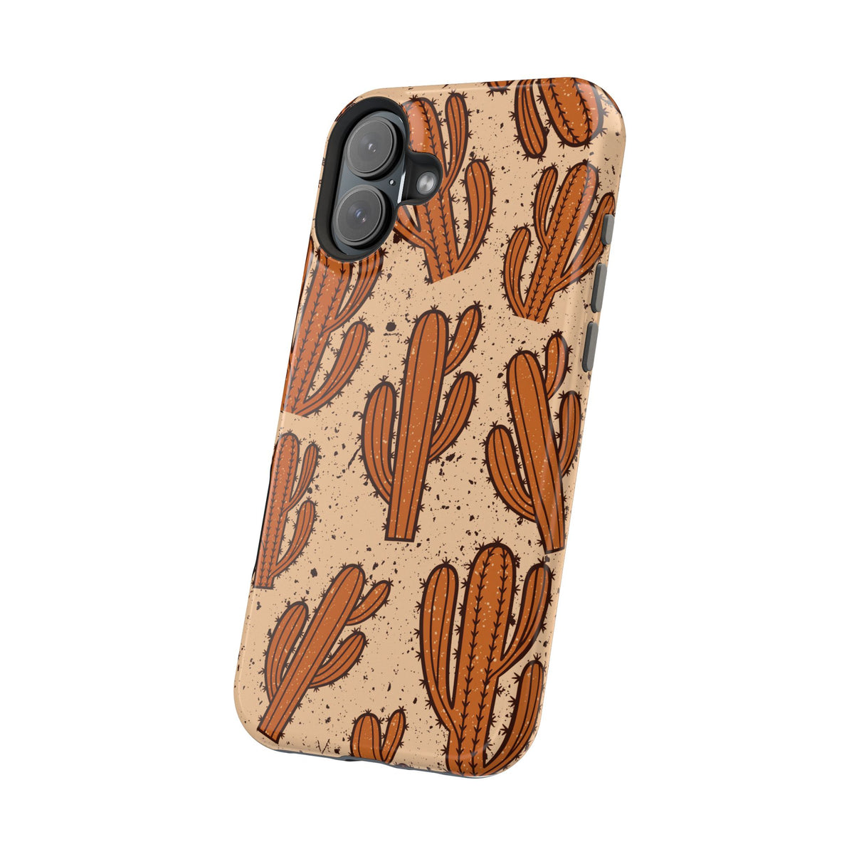 Cactus Pattern Magnetic Impact Phone Case — Shockproof Desert Design