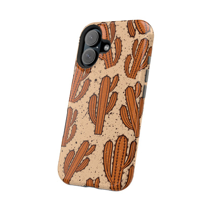Cactus Pattern Magnetic Impact Phone Case — Shockproof Desert Design
