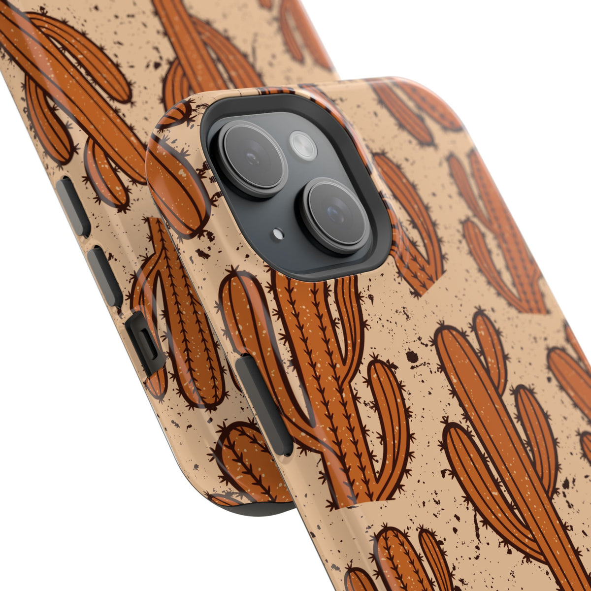Cactus Pattern Magnetic Impact Phone Case — Shockproof Desert Design