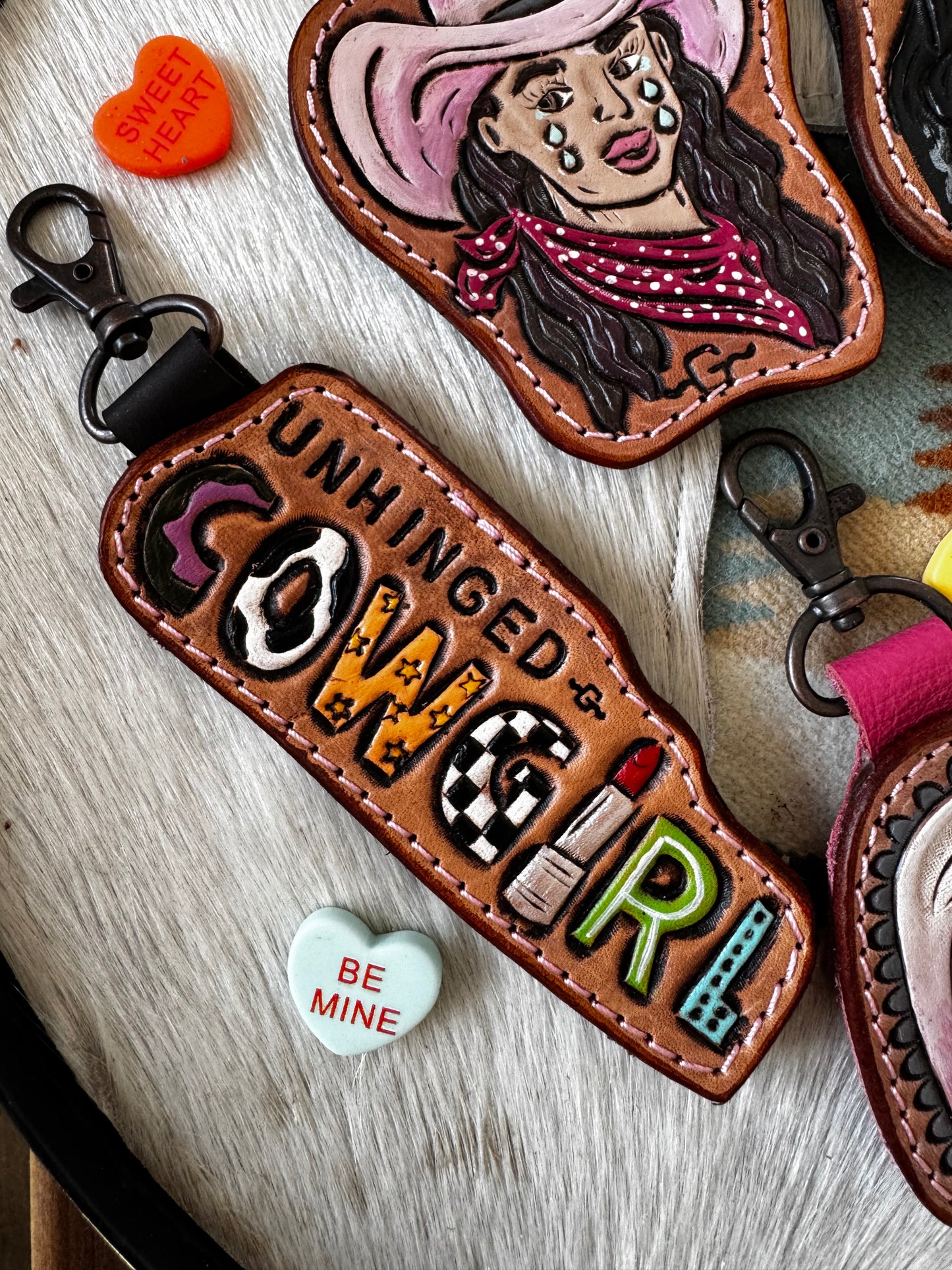 Tooled Cowgirl Purse Charms
