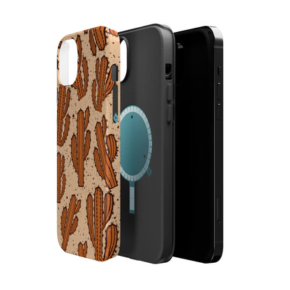 Cactus Pattern Magnetic Impact Phone Case — Shockproof Desert Design