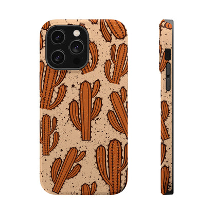 Cactus Pattern Magnetic Impact Phone Case — Shockproof Desert Design