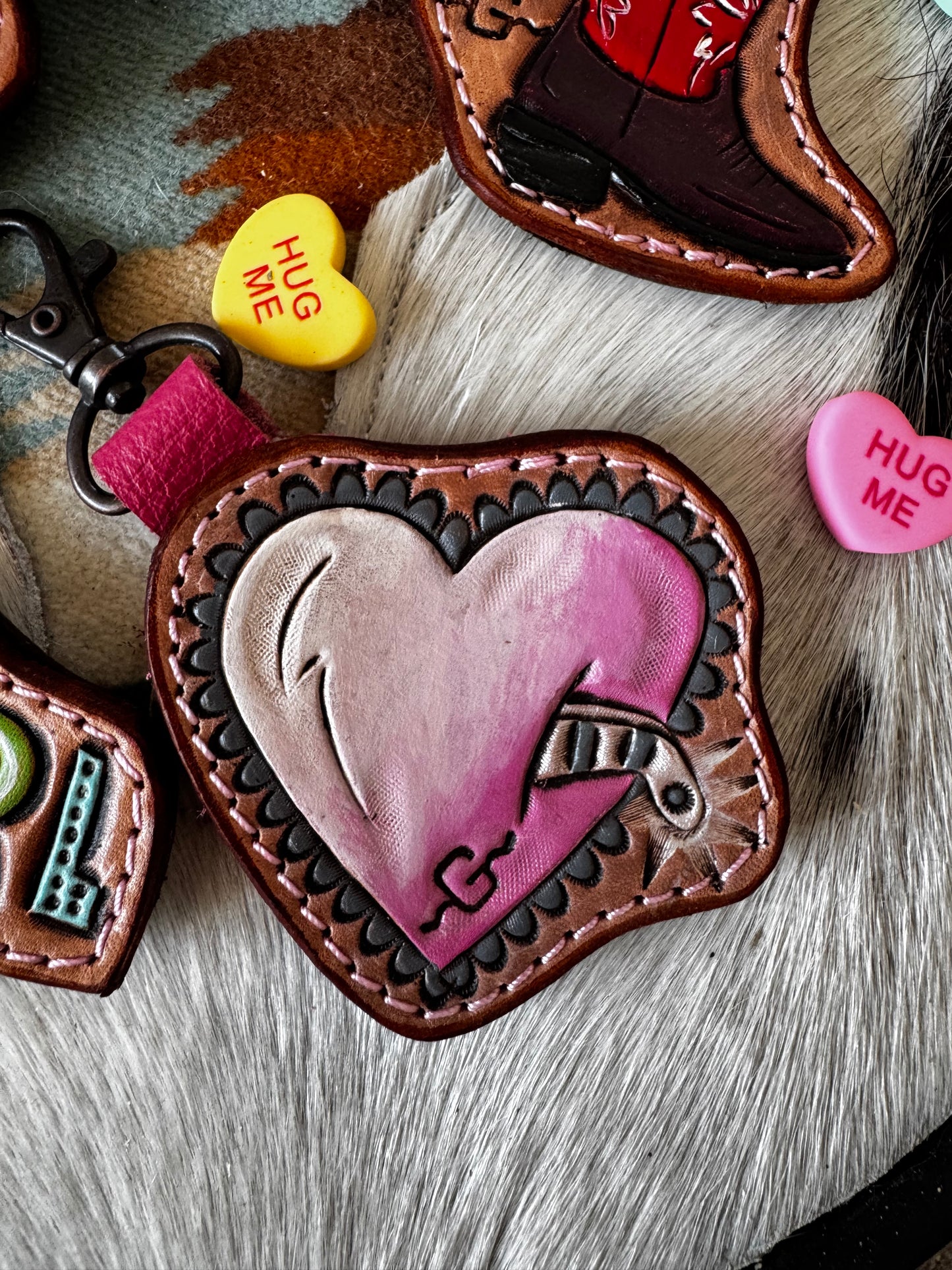 Tooled Cowgirl Purse Charms