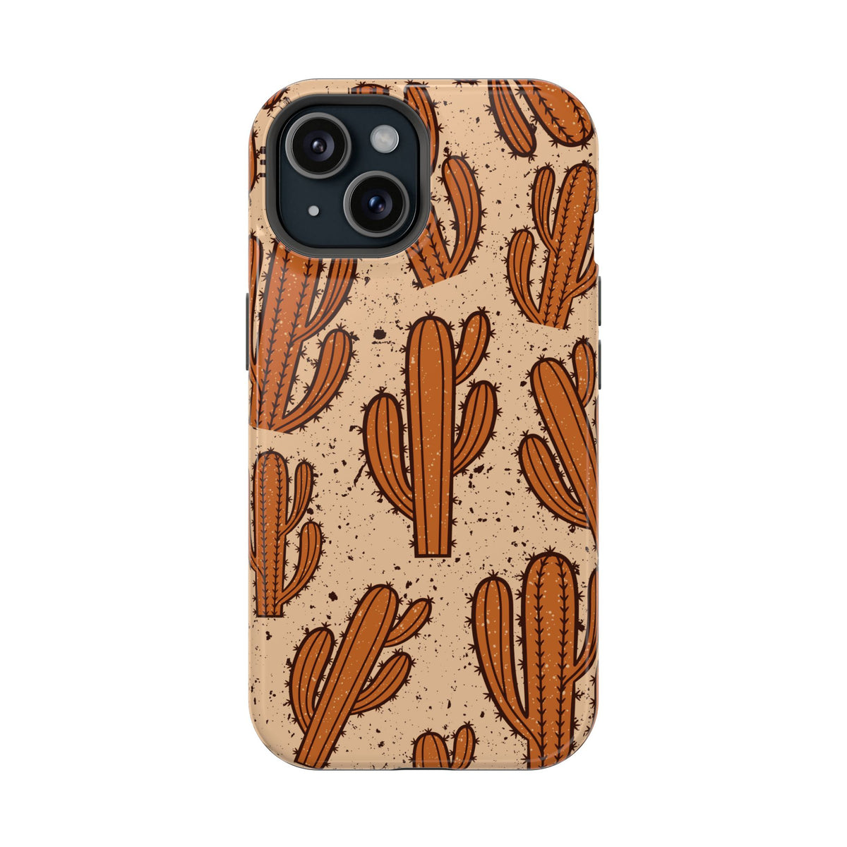 Cactus Pattern Magnetic Impact Phone Case — Shockproof Desert Design