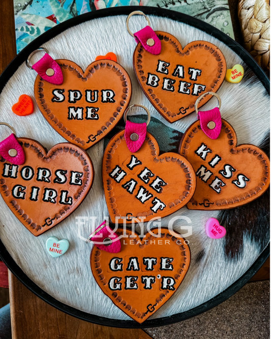 Leather Candy Hearts