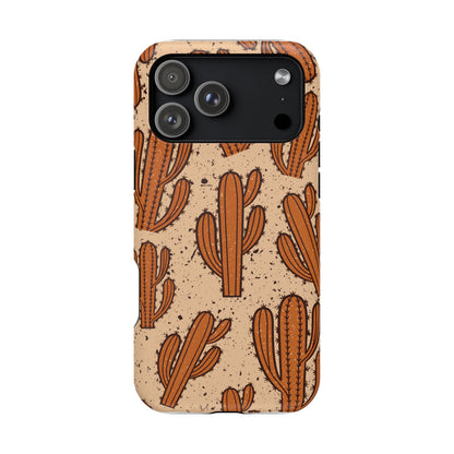Cactus Pattern Magnetic Impact Phone Case — Shockproof Desert Design