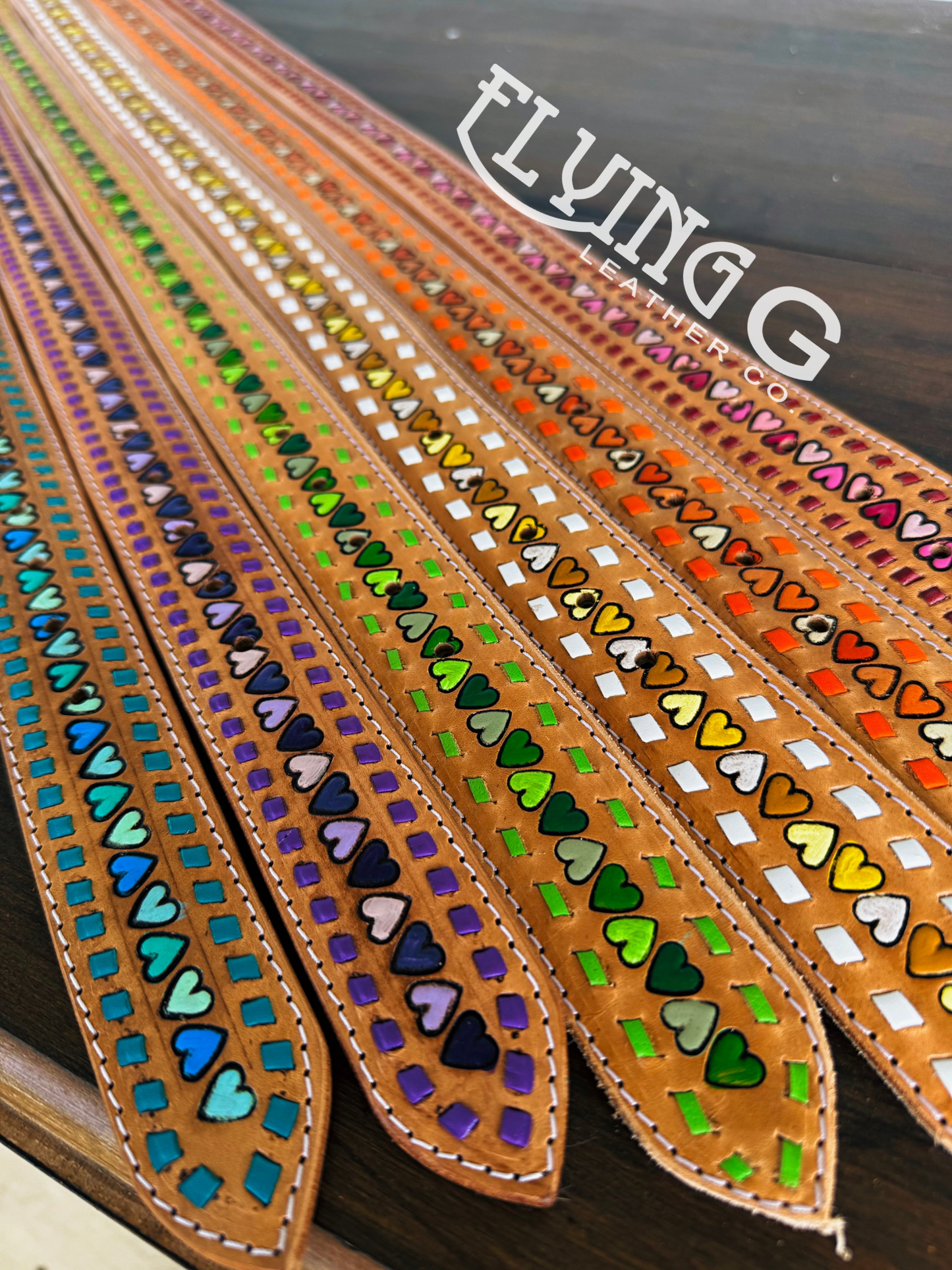 Heart Buckstitch Belt (4-6 week turnaround)