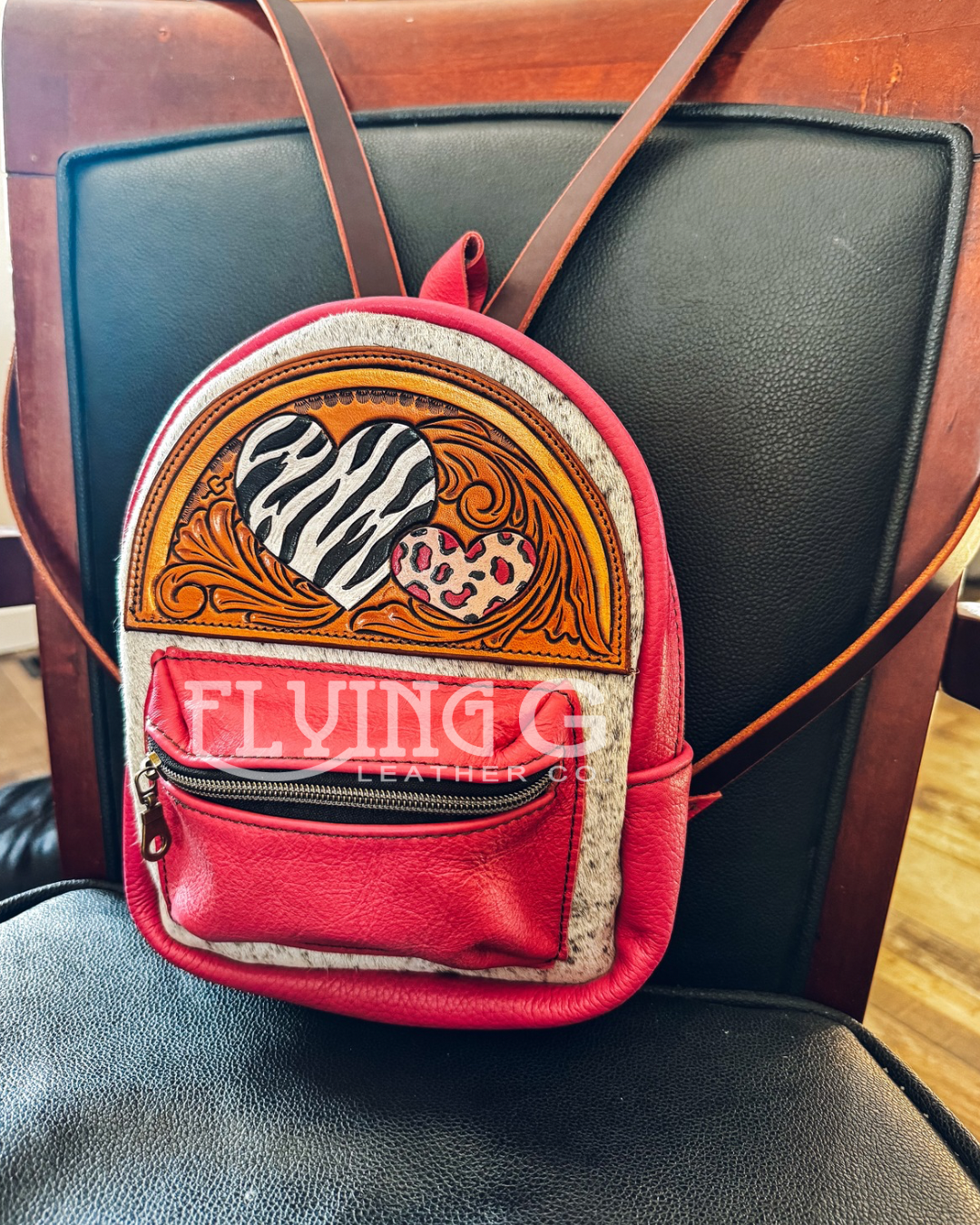 Pink Animal Hearts Mini Backpack