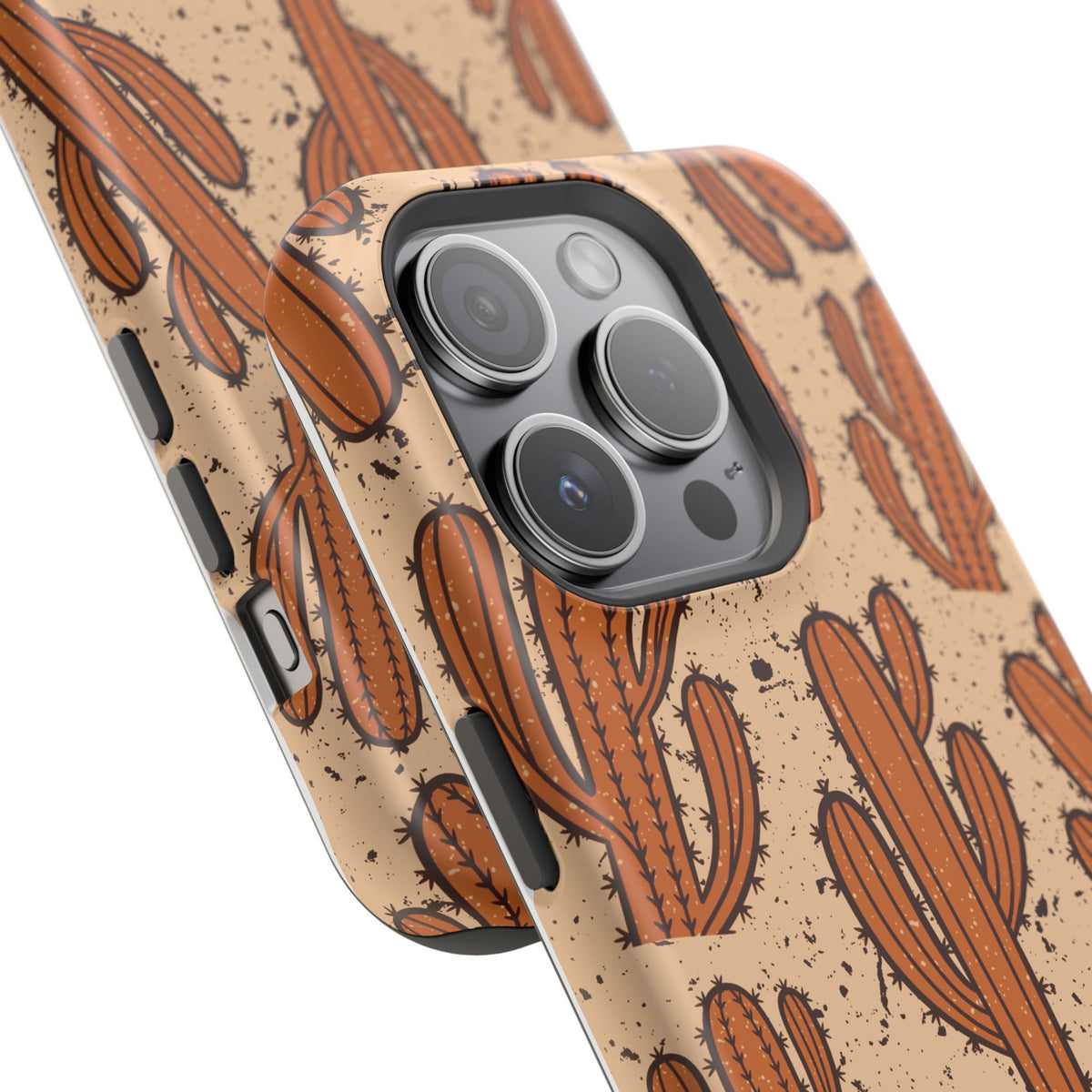 Cactus Pattern Magnetic Impact Phone Case — Shockproof Desert Design