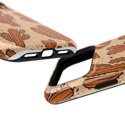 Cactus Pattern Magnetic Impact Phone Case — Shockproof Desert Design