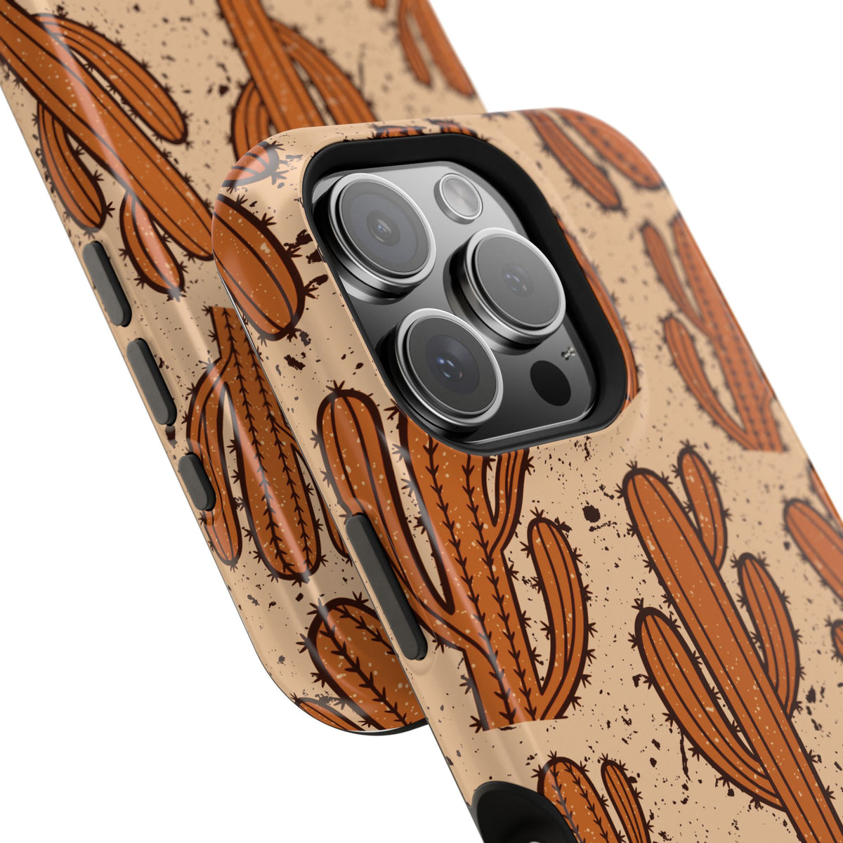 Cactus Pattern Magnetic Impact Phone Case — Shockproof Desert Design