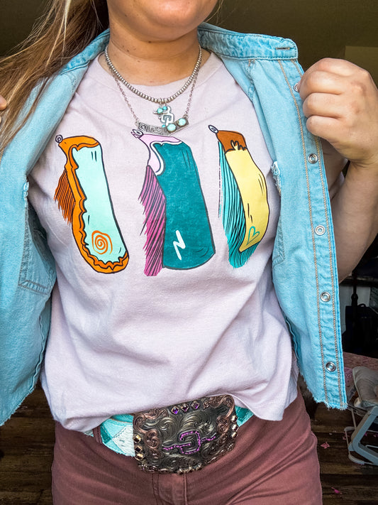Funky Chap Crop Tee (Blush Pink)