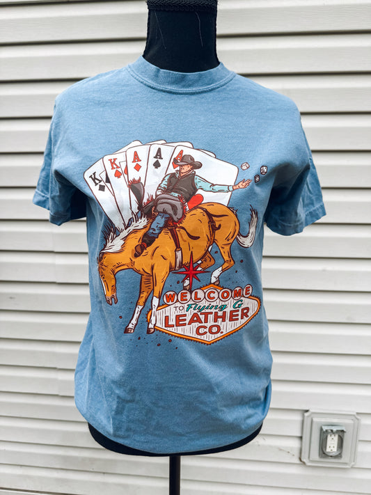 Vegas Bucker Tee (Denim Blue)