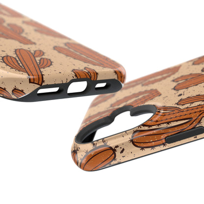 Cactus Pattern Magnetic Impact Phone Case — Shockproof Desert Design