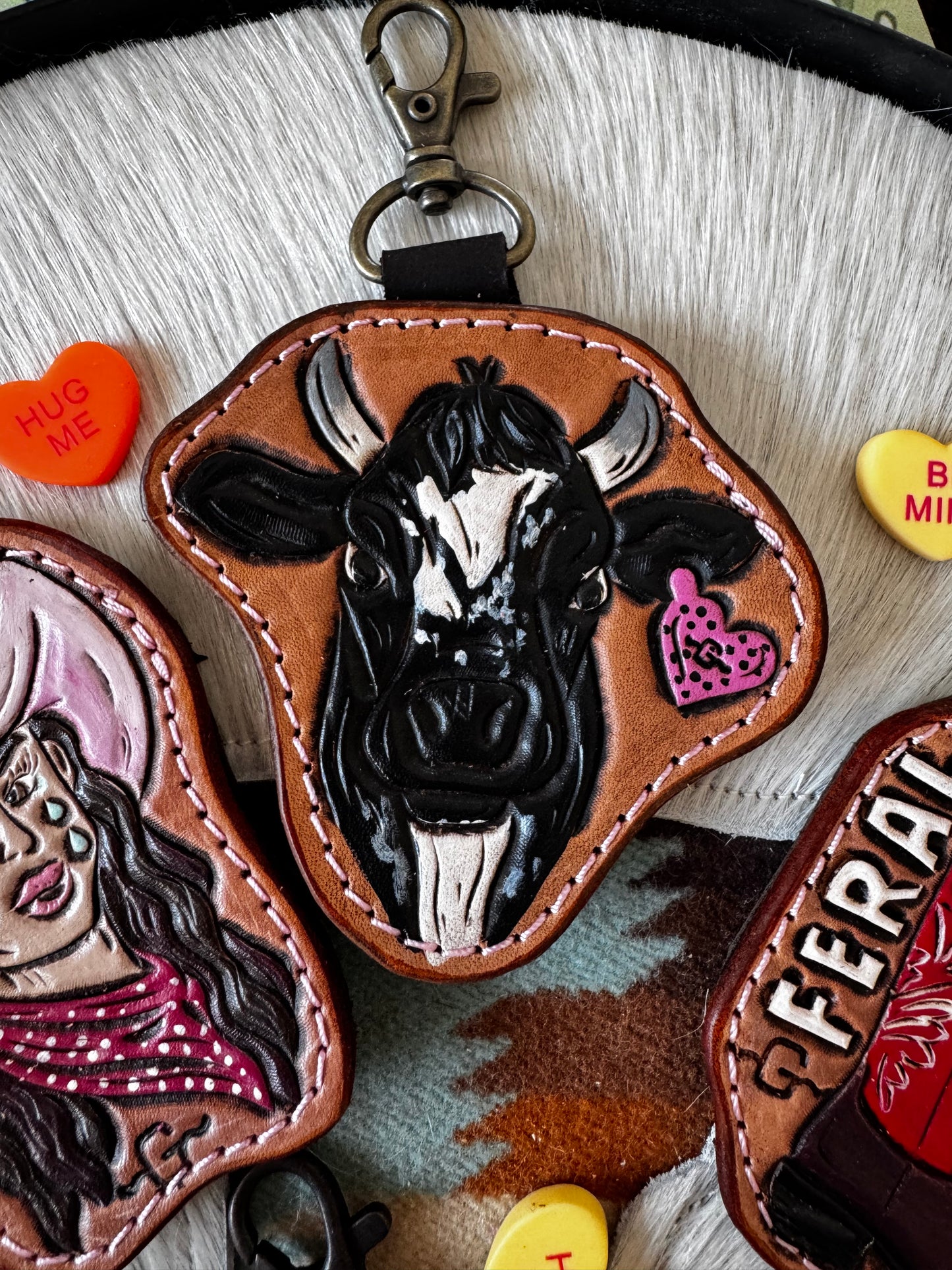 Tooled Cowgirl Purse Charms