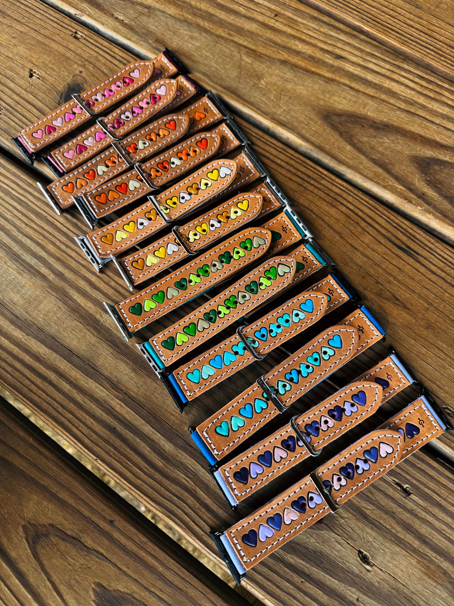 Stamped Heart Watchbands