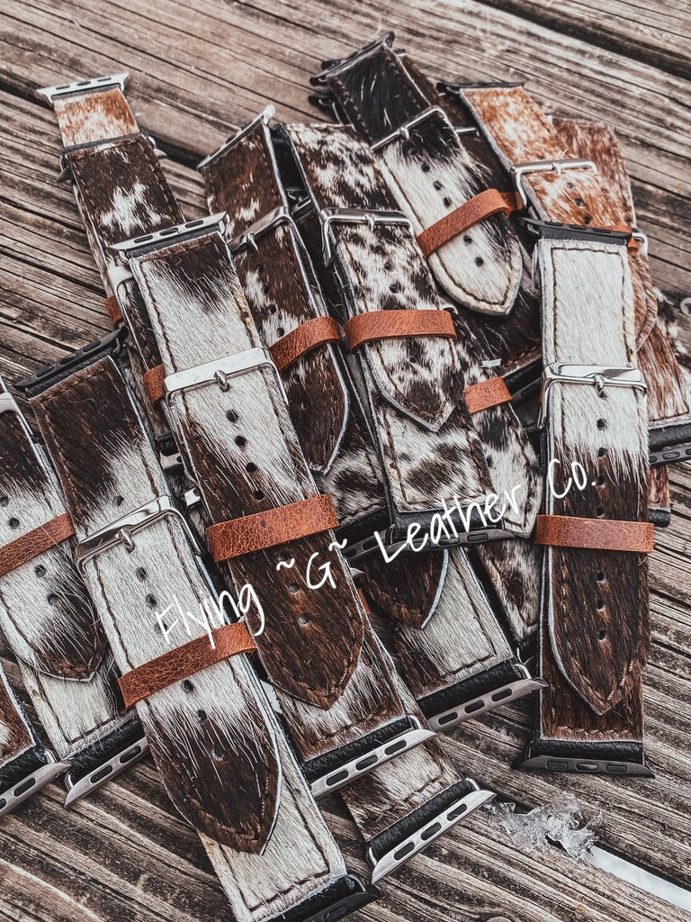 Cowhide Watchbands - Made to Order (approx. 2-4 weeks)