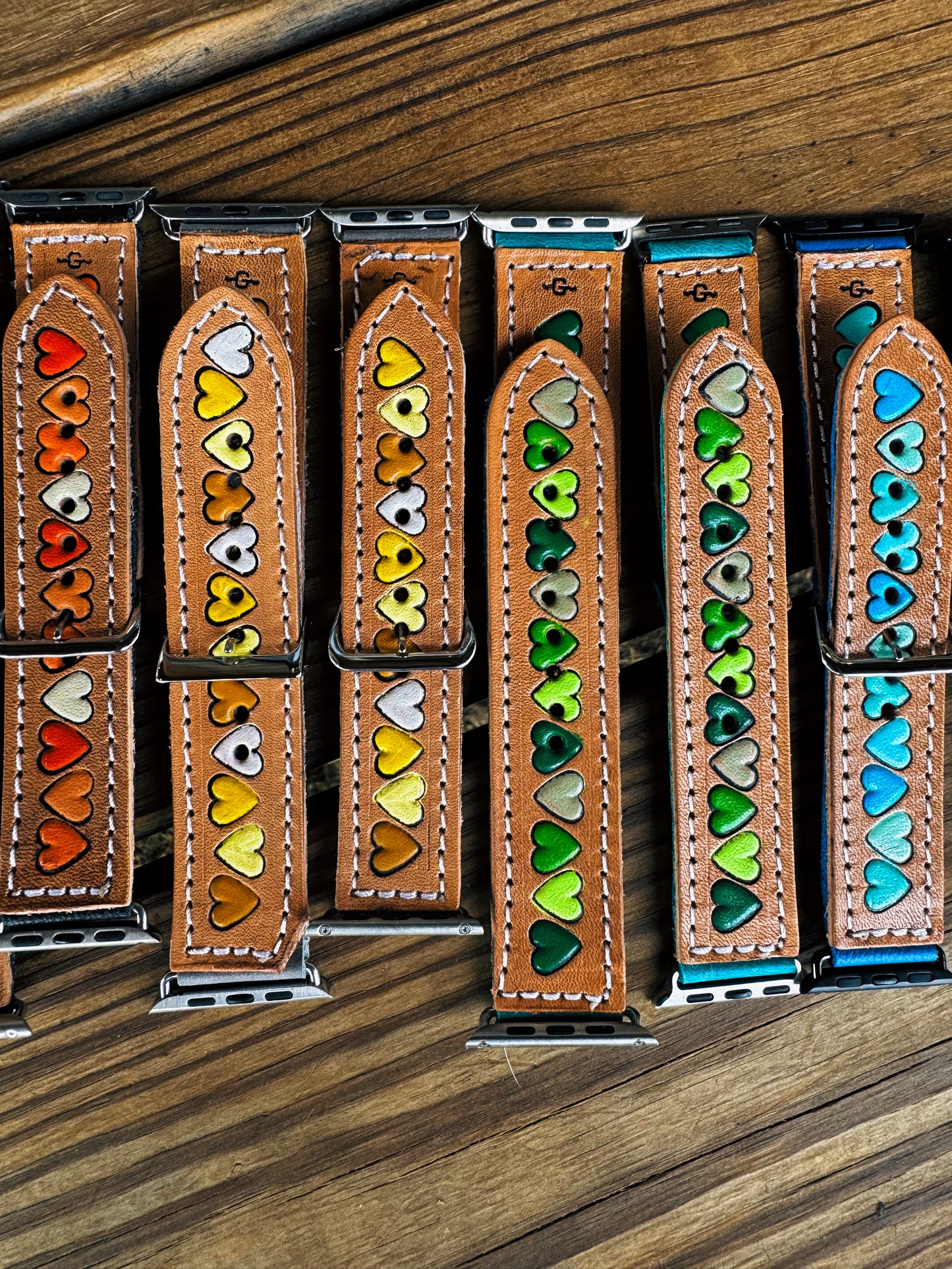 Stamped Heart Watchbands