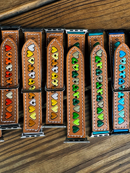 Stamped Heart Watchbands