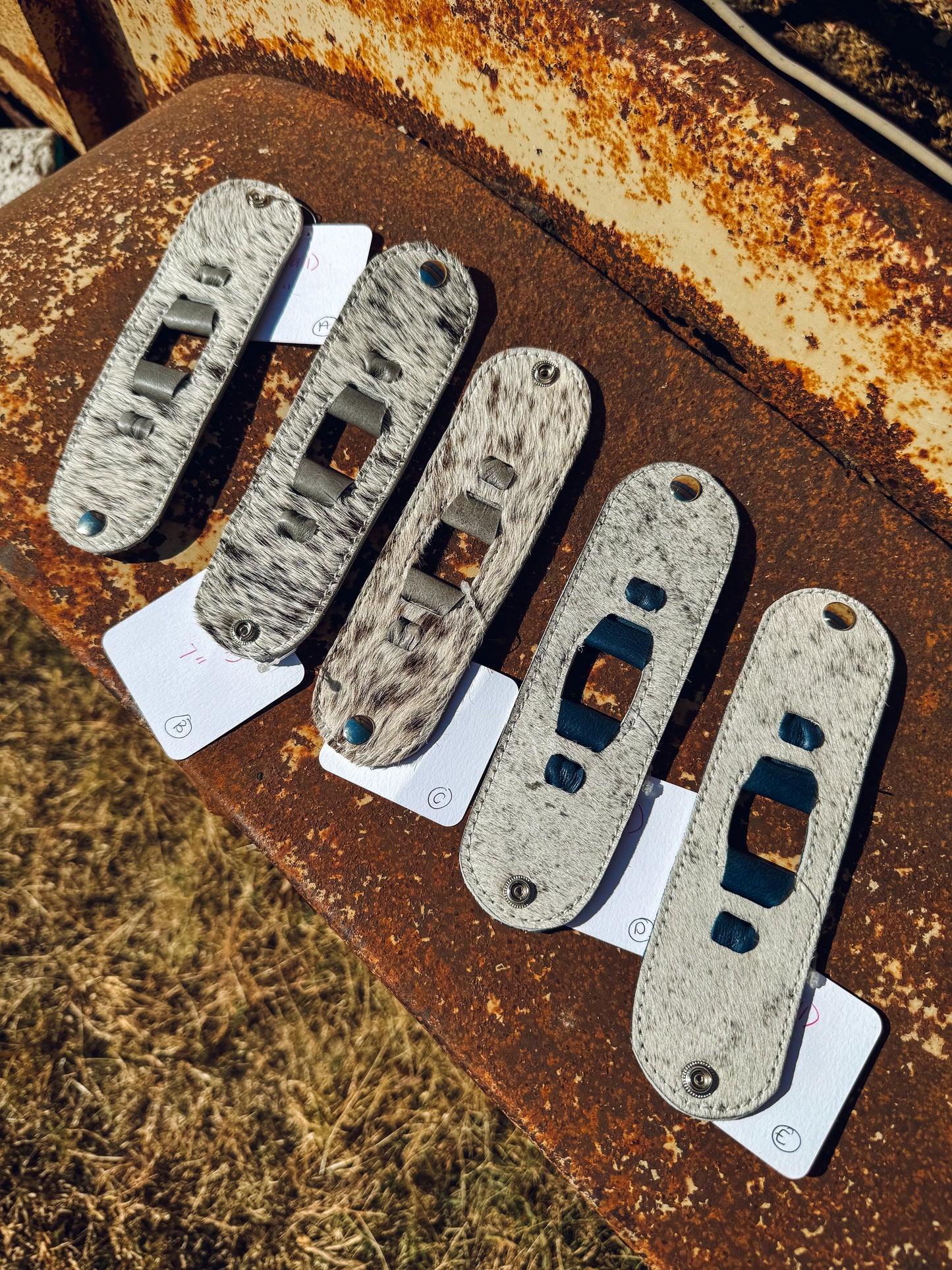 Cowhide Watch Cuffs - SMALL - 7" (connectors not included)