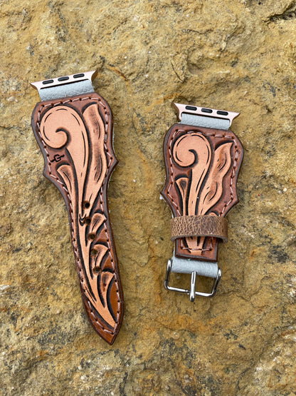 CUSTOM HAND-TOOLED WATCHBAND