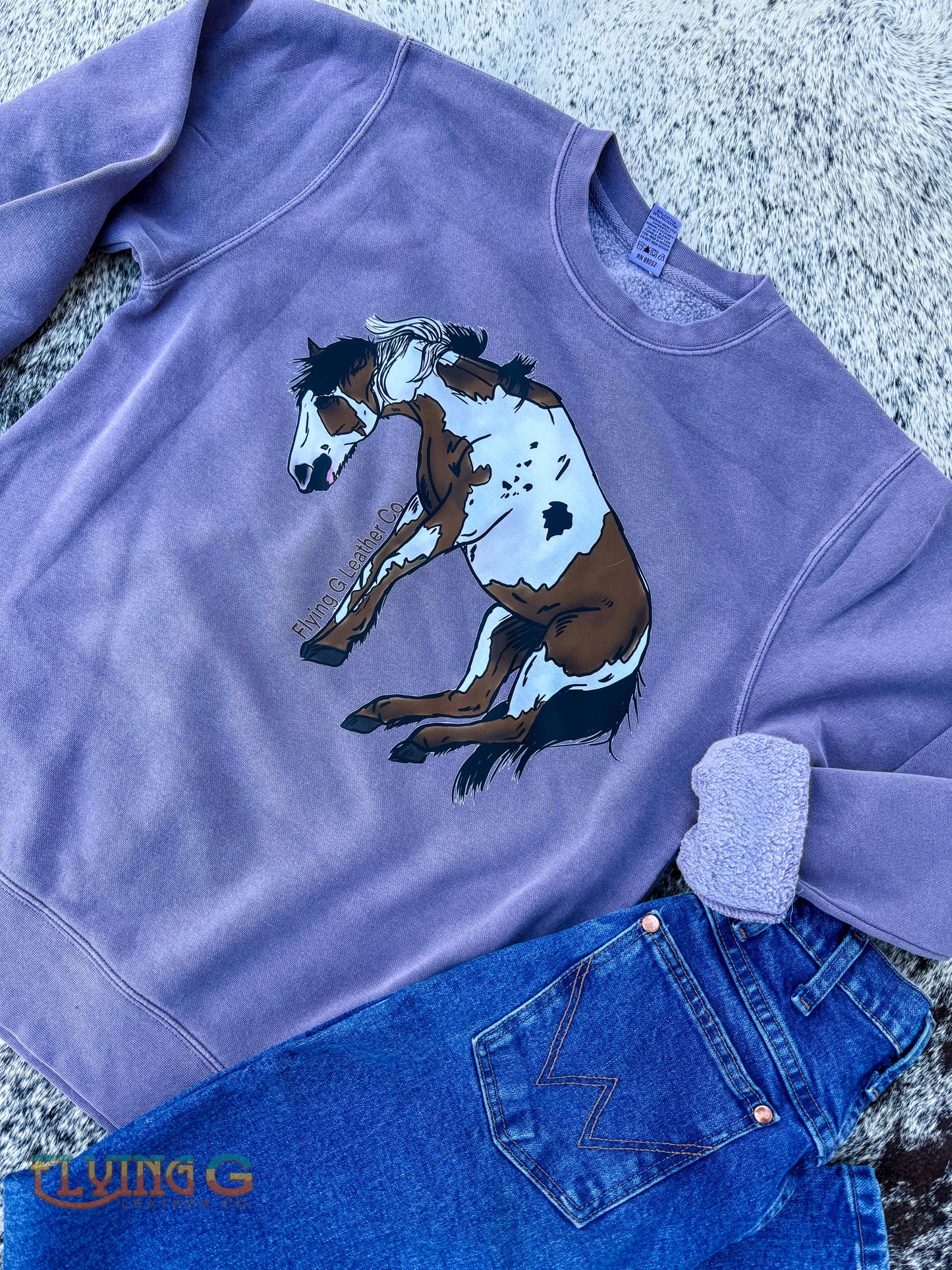 Bucking Paint Horse Crewneck (Premium)