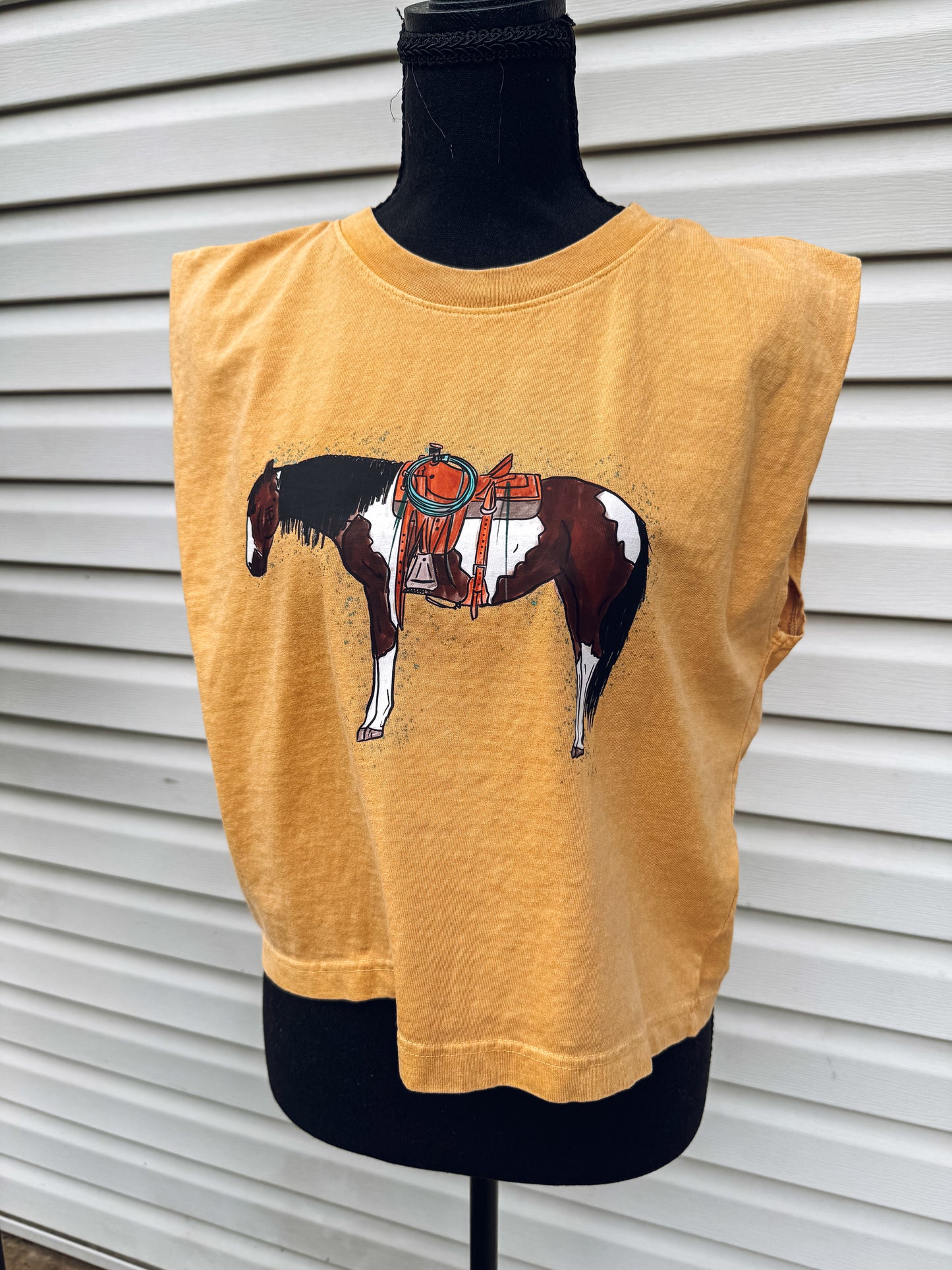 Ranch Paint Muscle Tank (Mustard)