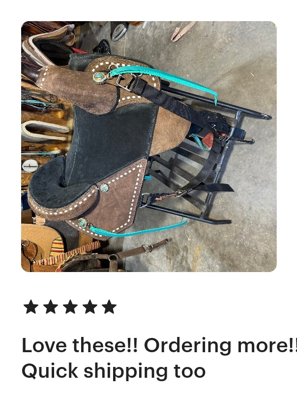Turquoise Latigo Saddle Strings (Pair)