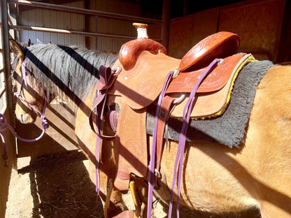 Dk. Purple Latigo Saddle Strings (Pair)