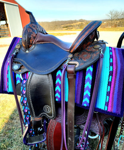 Dk. Purple Latigo Saddle Strings (Pair)