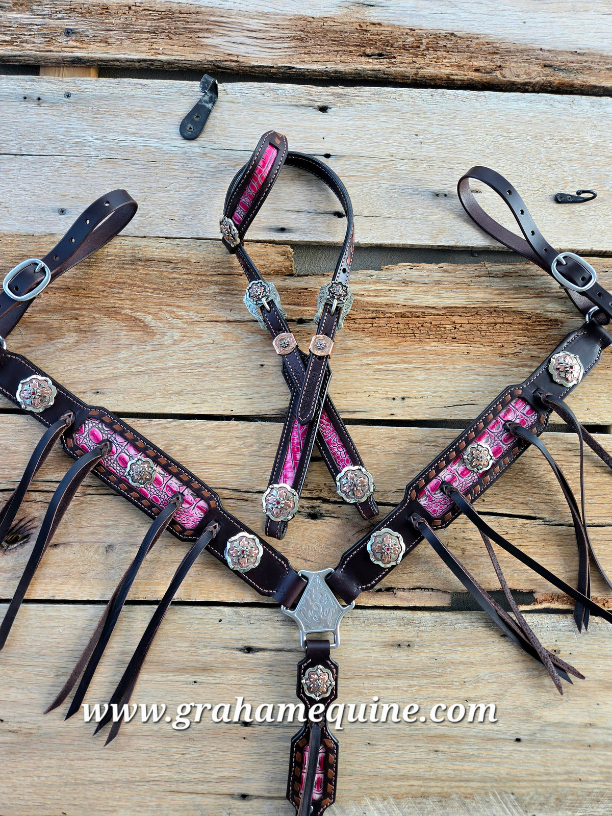 Pink & Chocolate w/ Tassles Tack Set