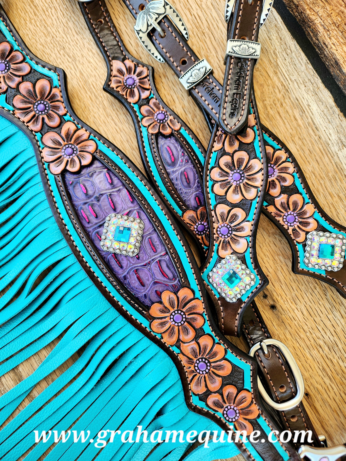 Purple Floral & Turquoise Set