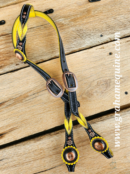 Yellow & Black One Ear