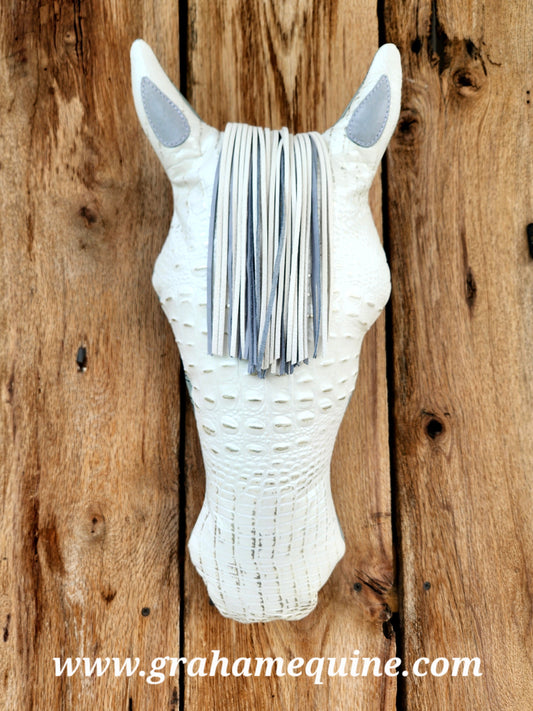 Pony Pillow White/Grey