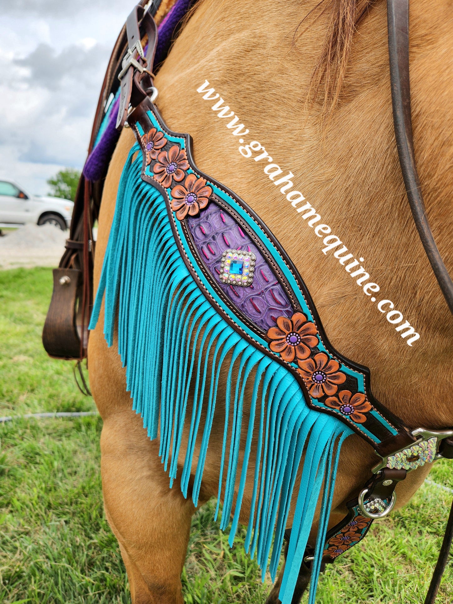 Purple Floral & Turquoise Set