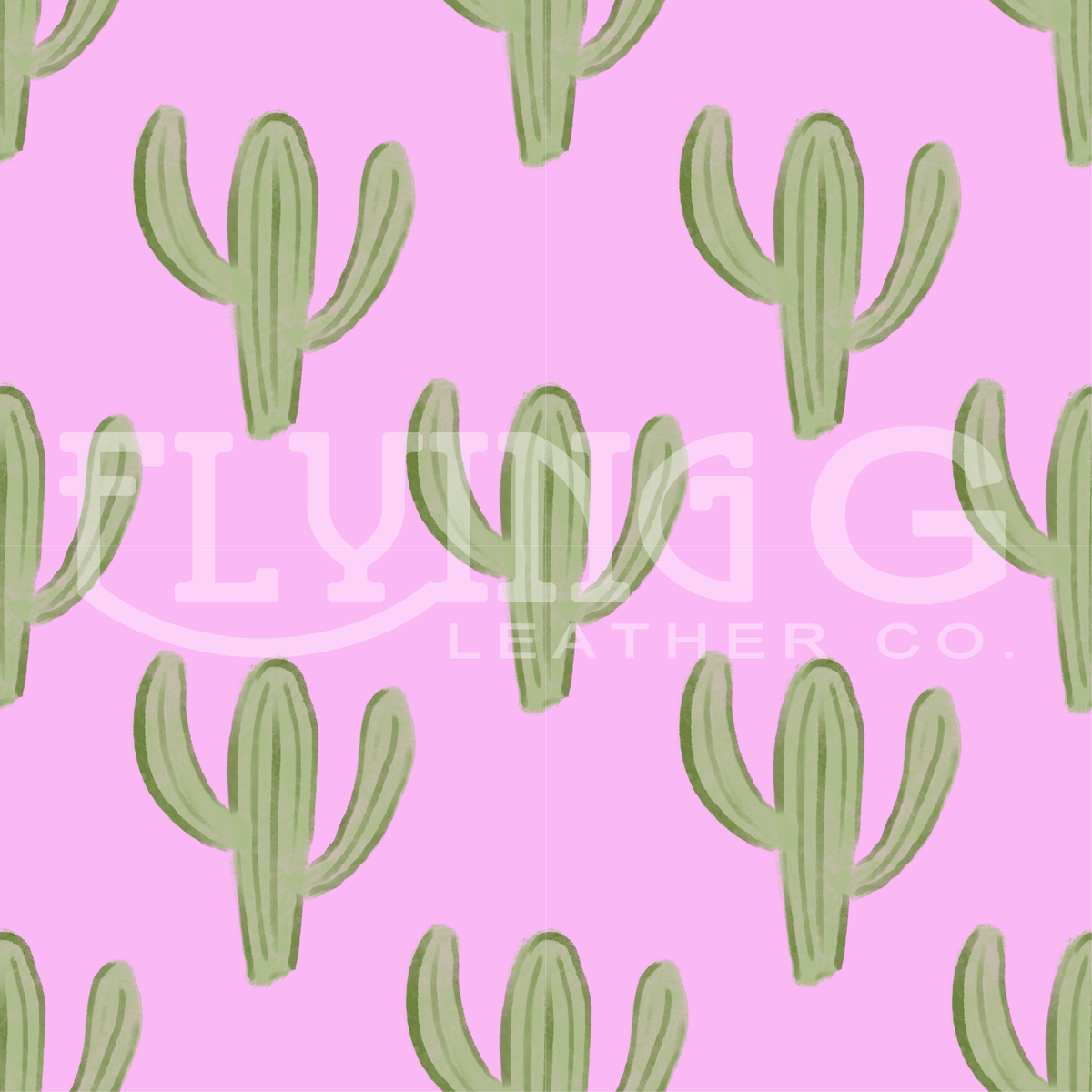 Pink Cactus Seamless Pattern